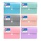 BAZIC Expanding File A4/Letter Size Poly 7-Pocket Pastel Edition